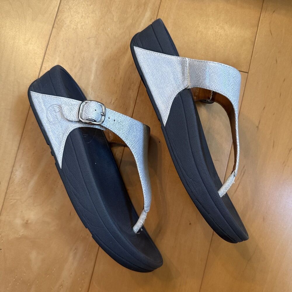 Silver Fit Flop Size 8 Women’s Sandals - Picture 3 of 6